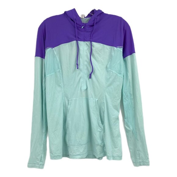 Lululemon Blue Purple Long Sleeve Quarter Zip Athletic Top | Size 8 - Picture 1 of 6